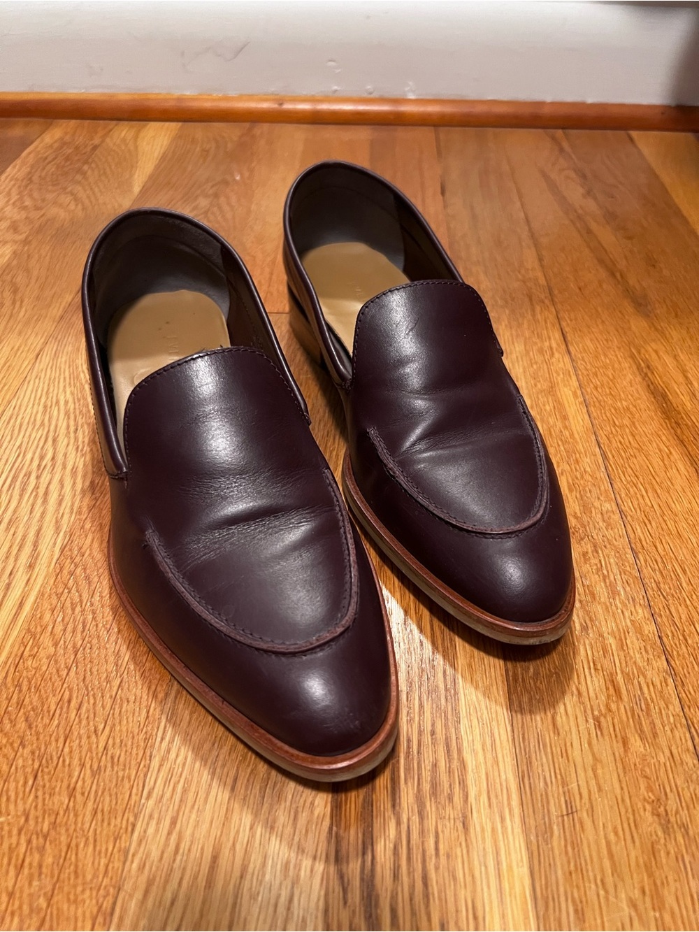 Everlane Women's Leather Loafers in Deep Burgundy